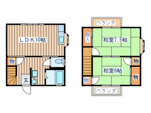 宮城アパートの物件間取画像